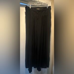 Roberto Cavalli wide leg pleaded black pants